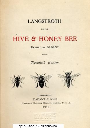 de capatii a l.l. langstroth stupul si albina (the hive and the honeybee) care a fost publicata